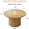 Round Wood Coffee Table - Image 3