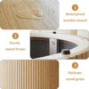Round Wood Coffee Table - Image 4