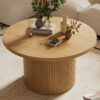 Round Wood Coffee Table - Image 5