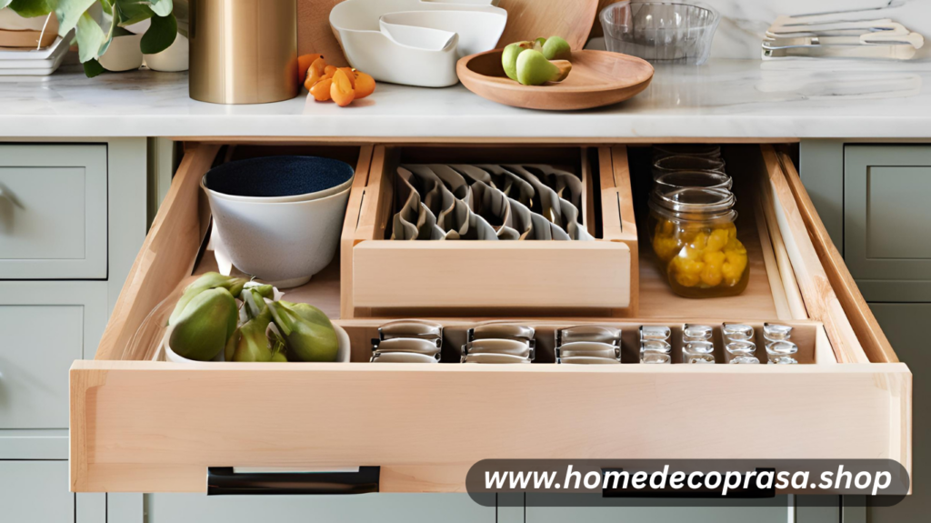 Small Kitchen in small homes demand smart storage solutions. Designer Kelsey McGregor installed features like peg drawer systems and pull-out corner organizers to maximize functionality.